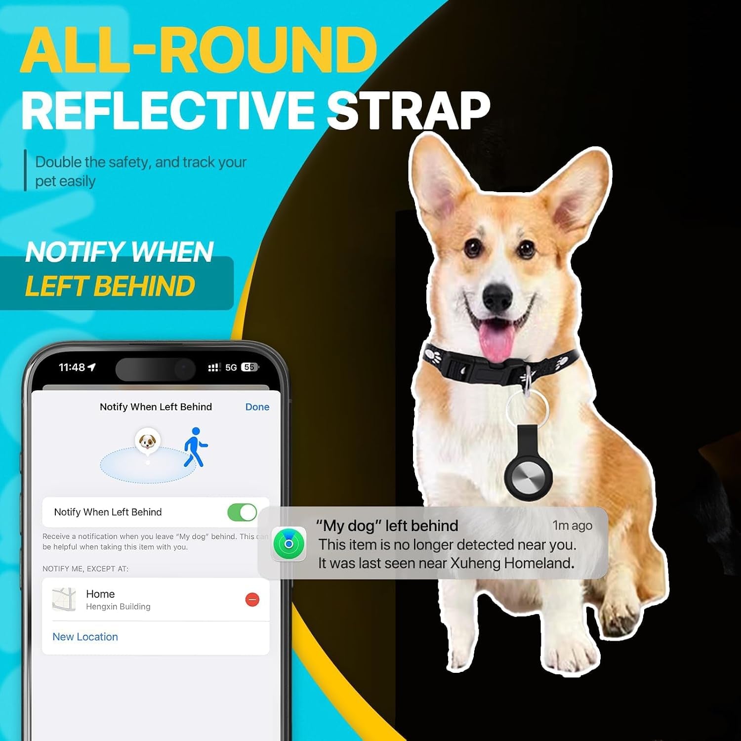 Dog Tracker Gps-Cat Tracker Collar-Cat GPS Tracker-Gps Tracker for Dogs&Cats | Dual-System Tracker | Android and Ios Universal | No Monthly Fee | Waterproof | Works with Any Collar