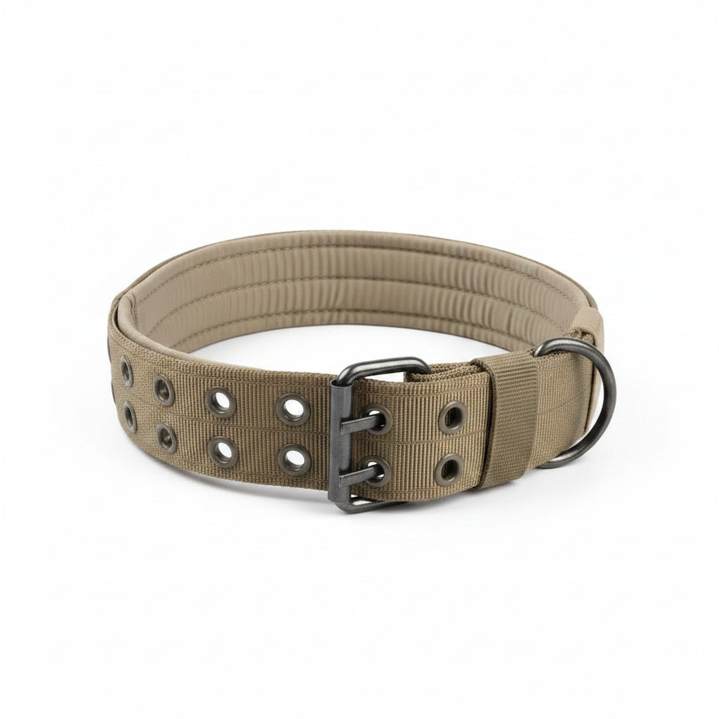 2" Wide Tactical Heavy Duty Nylon Large Dog Collar K9 Military with Metal Buckle